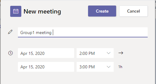Create Meeting