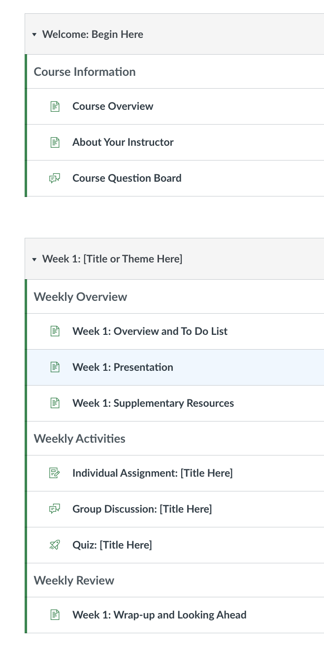 Example of Modules