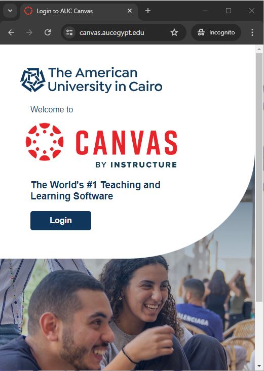 Canvas Login Page